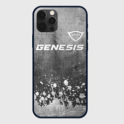 Чехол для iPhone 12 Pro Max Genesis - grey gradient посередине, цвет: 3D-черный