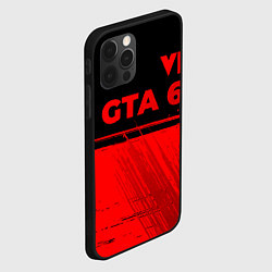Чехол для iPhone 12 Pro Max GTA 6 - red gradient посередине, цвет: 3D-черный — фото 2