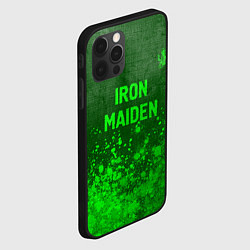 Чехол для iPhone 12 Pro Max Iron Maiden - green gradient посередине, цвет: 3D-черный — фото 2