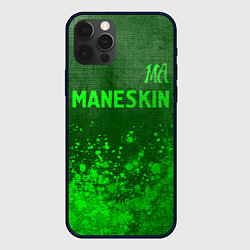 Чехол для iPhone 12 Pro Max Maneskin - green gradient посередине, цвет: 3D-черный