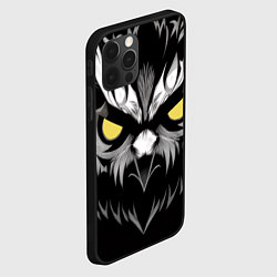 Чехол для iPhone 12 Pro Max Взгляд филина, цвет: 3D-черный — фото 2