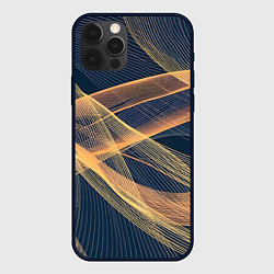 Чехол для iPhone 12 Pro Max Световые волны, цвет: 3D-черный