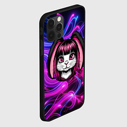 Чехол для iPhone 12 Pro Max Эмо зайка, цвет: 3D-черный — фото 2