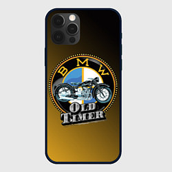 Чехол для iPhone 12 Pro Max Ретро мотоцикл BMW, цвет: 3D-черный