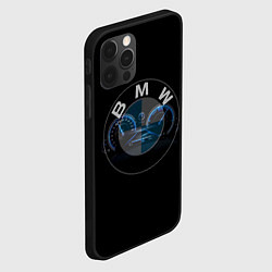 Чехол для iPhone 12 Pro Max BMW спидометр и логотип, цвет: 3D-черный — фото 2