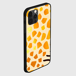 Чехол для iPhone 12 Pro Max Золотистые пятна жирафа, цвет: 3D-черный — фото 2