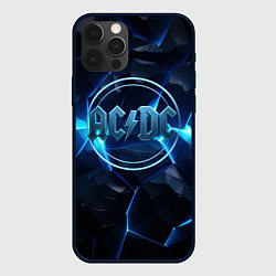 Чехол для iPhone 12 Pro Max ACDC ледяная текстура, цвет: 3D-черный