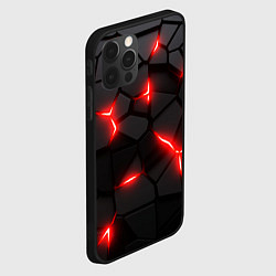 Чехол для iPhone 12 Pro Max Красная неоновая броня, цвет: 3D-черный — фото 2