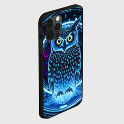 Чехол для iPhone 12 Pro Max Виртуальный филин, цвет: 3D-черный — фото 2