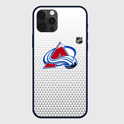 Чехол для iPhone 12 Pro Max Колорадо Эвеланш - белый геометрический градиент, цвет: 3D-черный
