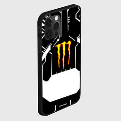 Чехол для iPhone 12 Pro Max Monster energy geometry, цвет: 3D-черный — фото 2