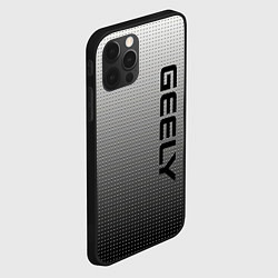 Чехол для iPhone 12 Pro Max Geely серый текстурный, цвет: 3D-черный — фото 2