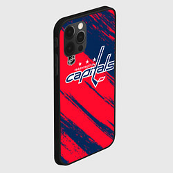 Чехол для iPhone 12 Pro Max Вашингтон Кэпиталз - бырзги красок, цвет: 3D-черный — фото 2