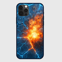 Чехол для iPhone 12 Pro Max Взрыв из объемных плит, цвет: 3D-черный