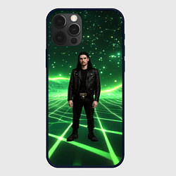 Чехол для iPhone 12 Pro Max Bones в зеленом полигоне, цвет: 3D-черный
