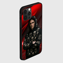 Чехол для iPhone 12 Pro Max Bones с черепами на худи, цвет: 3D-черный — фото 2