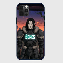 Чехол для iPhone 12 Pro Max Bones в аниме, цвет: 3D-черный