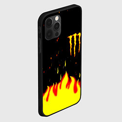 Чехол для iPhone 12 Pro Max Monster energy fire steel, цвет: 3D-черный — фото 2