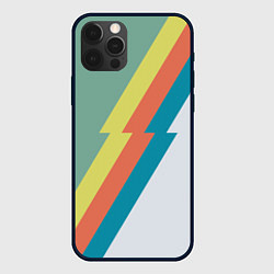 Чехол для iPhone 12 Pro Max Рок молния Боуи весенняя палитра, цвет: 3D-черный