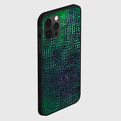 Чехол для iPhone 12 Pro Max Текстурный тёмный сине-зелёный, цвет: 3D-черный — фото 2