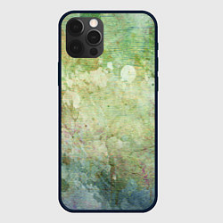 Чехол для iPhone 12 Pro Max Абстракция - faded spots on a green background, цвет: 3D-черный