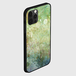 Чехол для iPhone 12 Pro Max Абстракция - faded spots on a green background, цвет: 3D-черный — фото 2