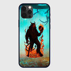 Чехол для iPhone 12 Pro Max Bones в стиле демона, цвет: 3D-черный