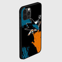 Чехол для iPhone 12 Pro Max Сан Хосе Шаркс - два цвета, цвет: 3D-черный — фото 2