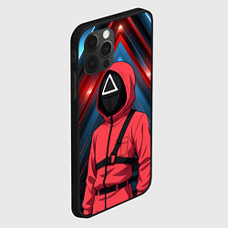 Чехол для iPhone 12 Pro Max Игра в кальмара - страж в стиле аниме, цвет: 3D-черный — фото 2