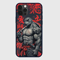 Чехол для iPhone 12 Pro Max Антропоморфная черепаха воин - нейроарт, цвет: 3D-черный