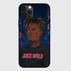 Чехол для iPhone 12 Pro Max Juice WRLD - Неоновый аниме арт, цвет: 3D-черный