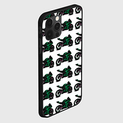 Чехол для iPhone 12 Pro Max Motorbike dark green, цвет: 3D-черный — фото 2