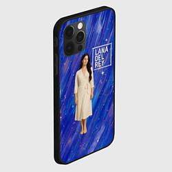 Чехол для iPhone 12 Pro Max Lana Del Rey в белом классическом платье на синем, цвет: 3D-черный — фото 2