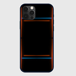 Чехол для iPhone 12 Pro Max Neon black red blue, цвет: 3D-черный