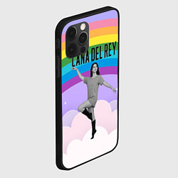 Чехол для iPhone 12 Pro Max Lana Del Rey на фоне радуги, цвет: 3D-черный — фото 2