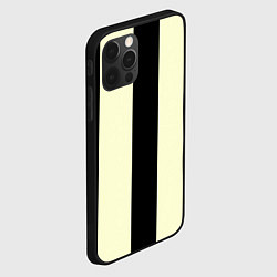 Чехол для iPhone 12 Pro Max Color black beige line, цвет: 3D-черный — фото 2