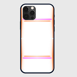 Чехол для iPhone 12 Pro Max Neon white orange pink, цвет: 3D-черный