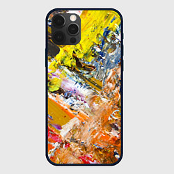 Чехол для iPhone 12 Pro Max Живая Абстракция: Поток Цветов и Форм в Постоянном, цвет: 3D-черный