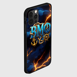 Чехол для iPhone 12 Pro Max Объемные буквы ВМФ, цвет: 3D-черный — фото 2