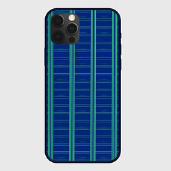 Чехол для iPhone 12 Pro Max Цвет синяя клетка, цвет: 3D-черный