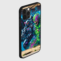 Чехол для iPhone 12 Pro Max Cyberpunk graffiti with Venom - ai art fantasy, цвет: 3D-черный — фото 2
