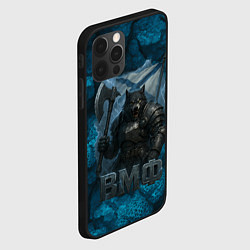 Чехол для iPhone 12 Pro Max Волк с флагом ВМФ, цвет: 3D-черный — фото 2
