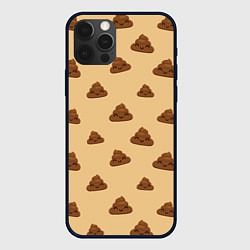 Чехол для iPhone 12 Pro Max Какашка smile, цвет: 3D-черный