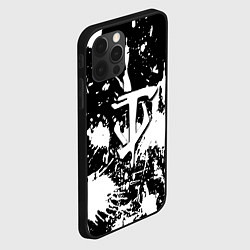 Чехол для iPhone 12 Pro Max Doom белые краски, цвет: 3D-черный — фото 2