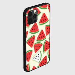 Чехол для iPhone 12 Pro Max Арбузный паттерн, цвет: 3D-черный — фото 2