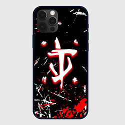 Чехол для iPhone 12 Pro Max Doom краски штрихи, цвет: 3D-черный