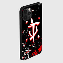 Чехол для iPhone 12 Pro Max Doom краски штрихи, цвет: 3D-черный — фото 2