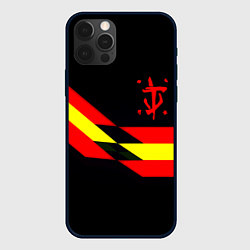 Чехол для iPhone 12 Pro Max Doom геометрия, цвет: 3D-черный