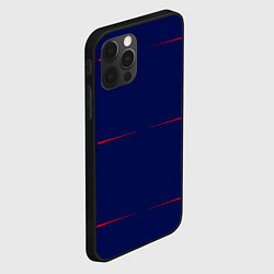 Чехол для iPhone 12 Pro Max Color blue red stripes, цвет: 3D-черный — фото 2