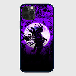 Чехол для iPhone 12 Pro Max Самурай при луне, цвет: 3D-черный